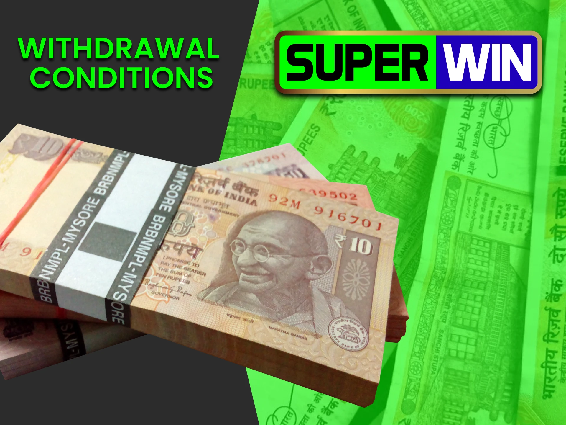 We will tell you about the conditions for withdrawing funds to Superwin.