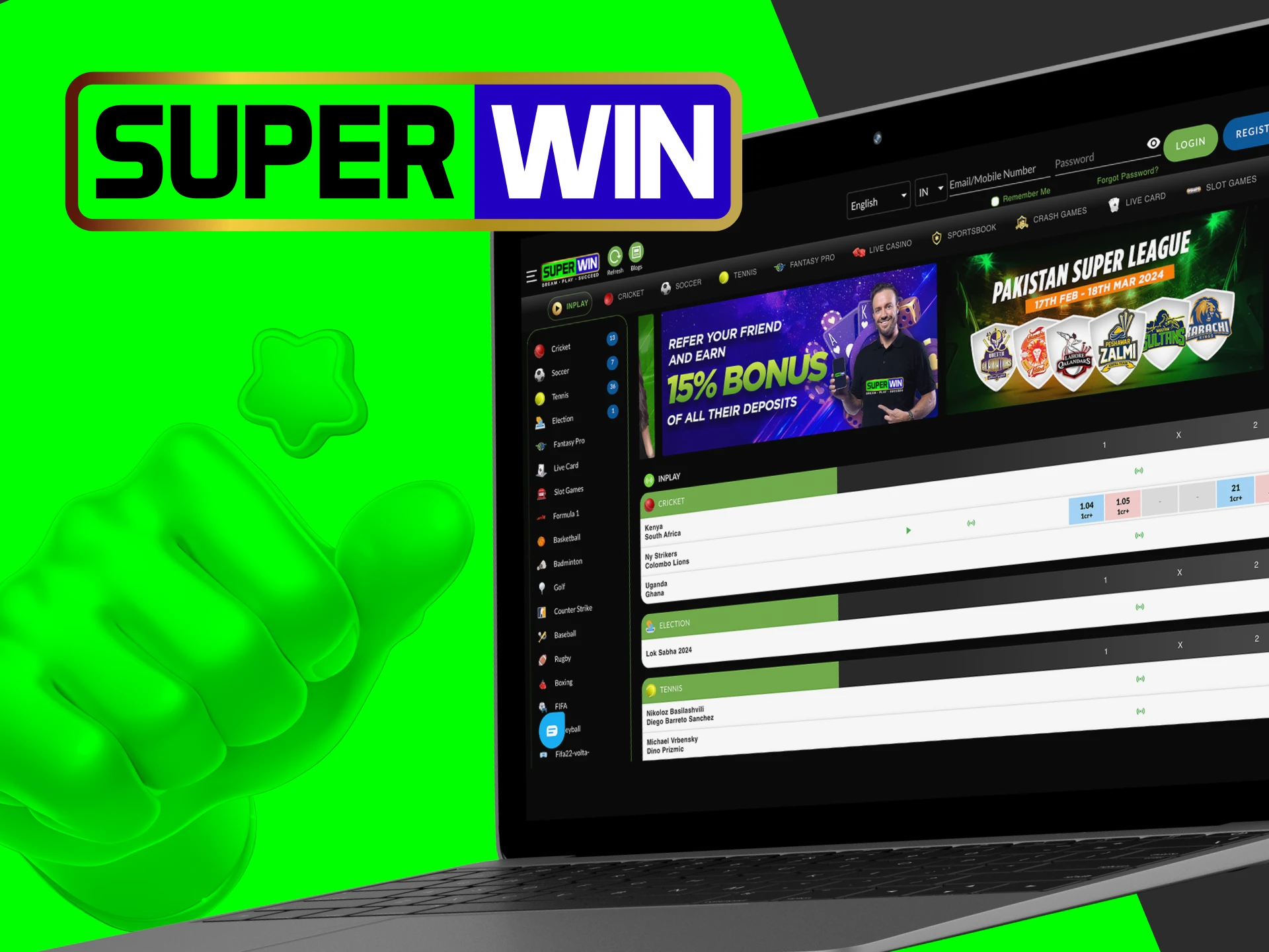 Why should I choose SuperWin online casino to bet on IPL matches.